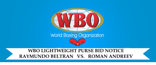 Purse Bid Beltran vs. Andreev